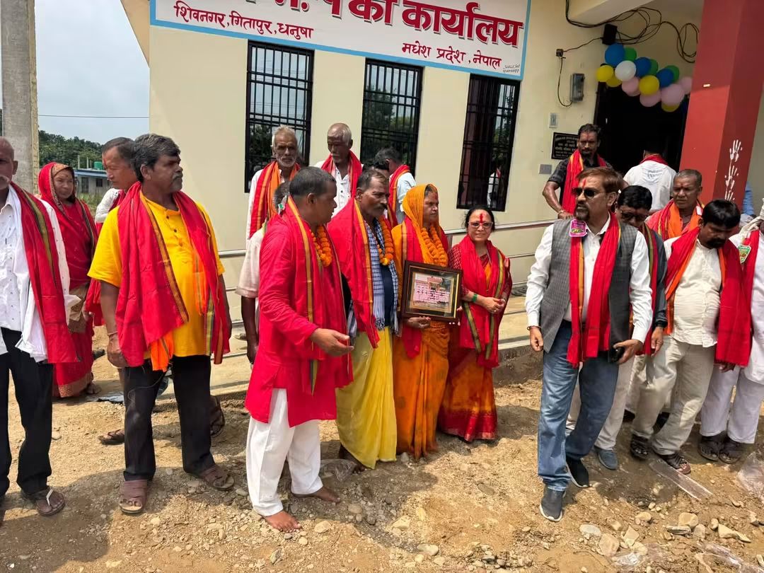 मिथिला–१ मा ५० लाख लागतमा नवनिर्मित वडा कार्यालय भवन उद्घाटन